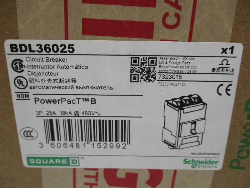 SQUARE D BDL36025 480V 25A (GREEN) NSFS