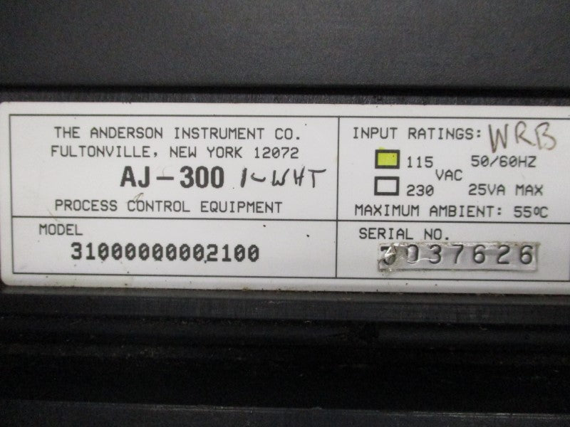 ANDERSON INSTRUMENT AJ-300 31000000002100 115VAC UNMP