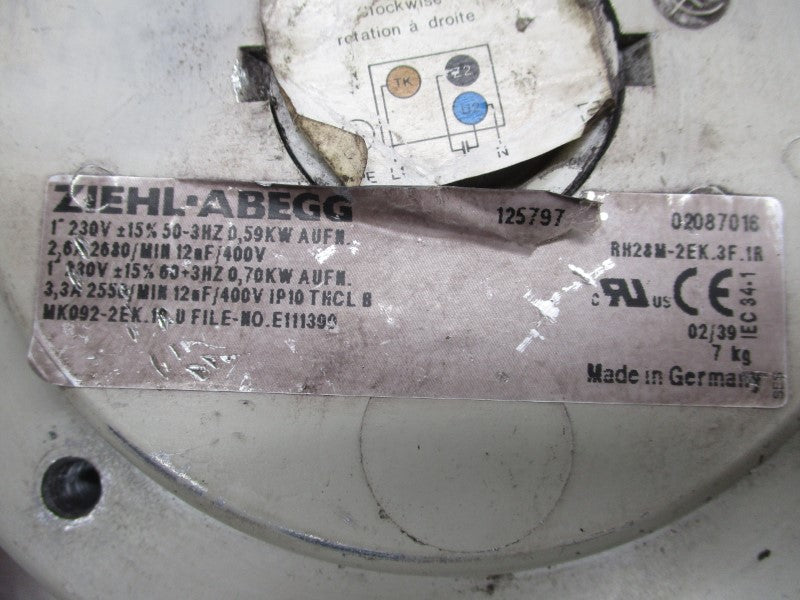 ZIEHL-ABEGG RH28M-2EK.3F.1R 400V 2.6A UNMP