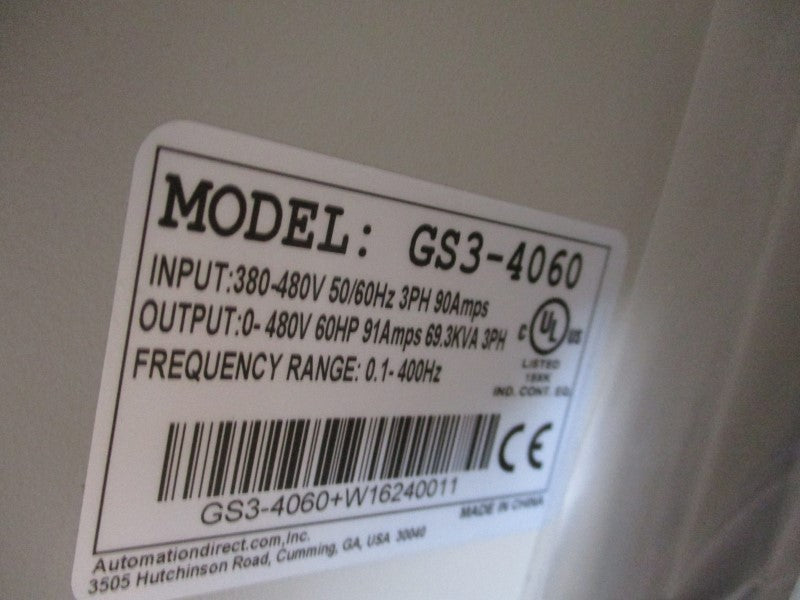 AUTOMATION DIRECT GS3-4060 GS3-4060+W16240011 380-480V 90A NSMP