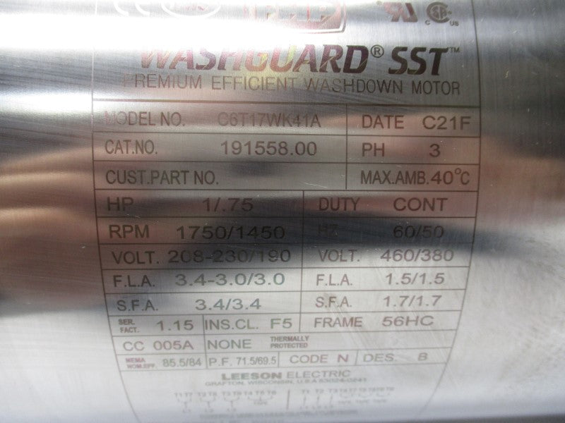 FHP C6T17WK41A 191558.00 230/460V 3.4A NSMP