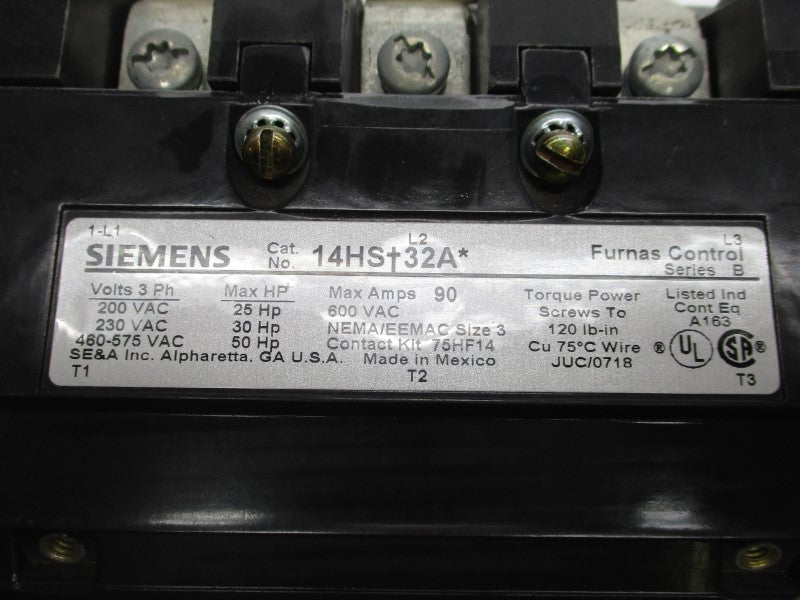 SIEMENS 14HS+32A SER. B 220-240V 90A NSMP