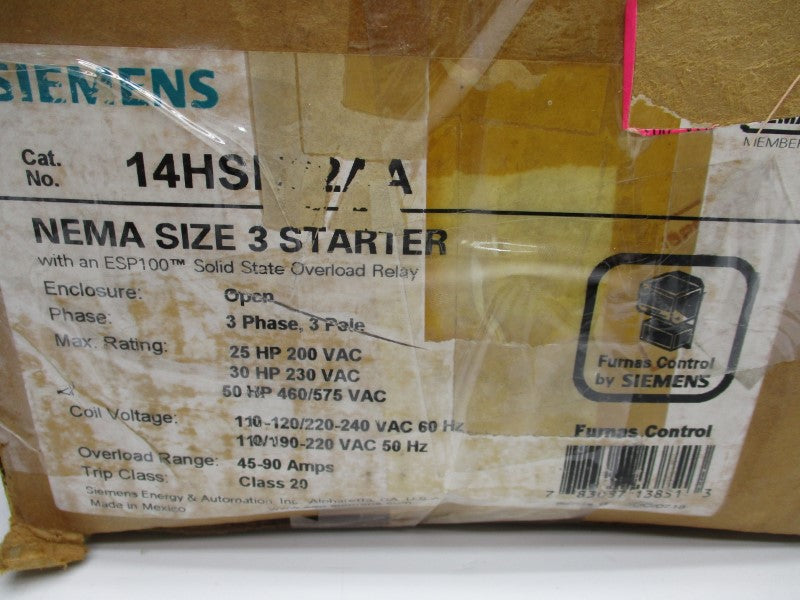 SIEMENS 14HS+32A SER. B 220-240V 90A NSMP