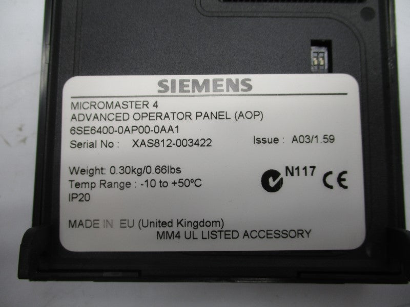 SIEMENS 6SE6420-2UC24-0CA1 200-240V 19.7A (MISSING COVER) UNMP