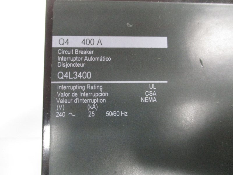 SQUARE D Q4L3400 240V 400A UNMP