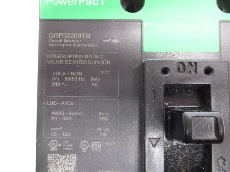 SQUARE D QGP32200TM 240V 200A (GREEN) NSMP