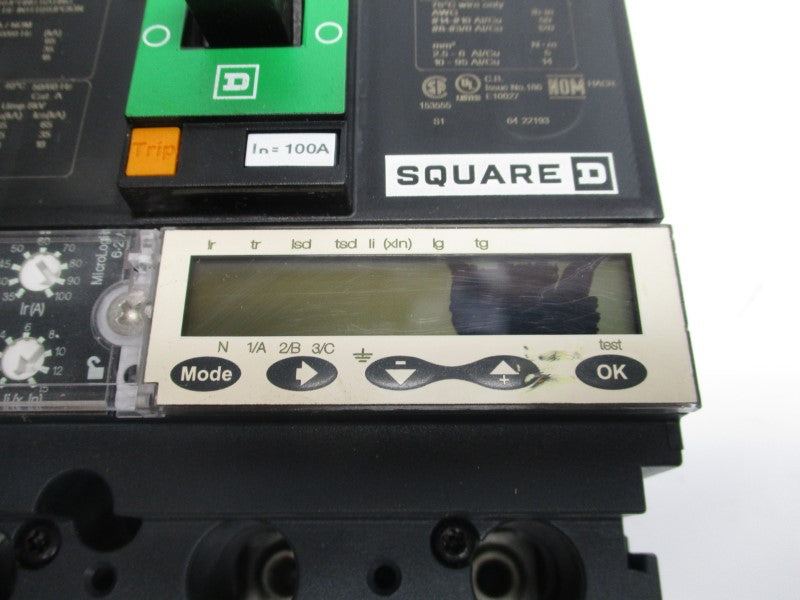 SQUARE D HGL36100U44X 600V 100A (GREEN) (AS IS) NSNP