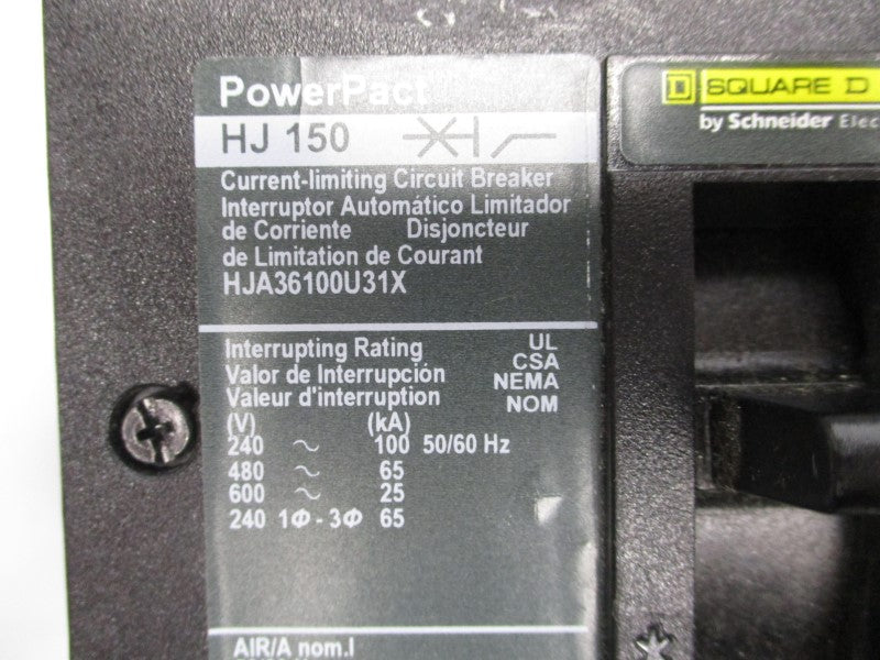 SQUARE D HJA36100U31X 600V 100A NSNP