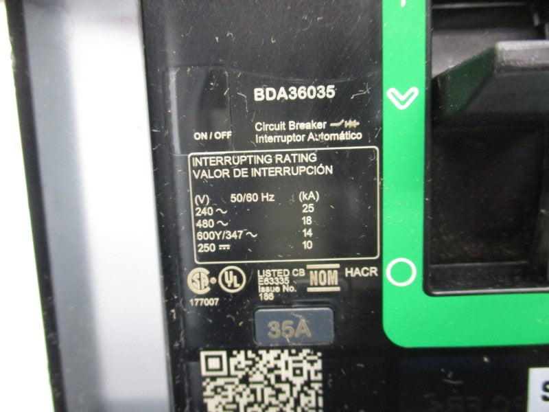 SQUARE D BDA36035 480V 35A (GREEN) NSNP