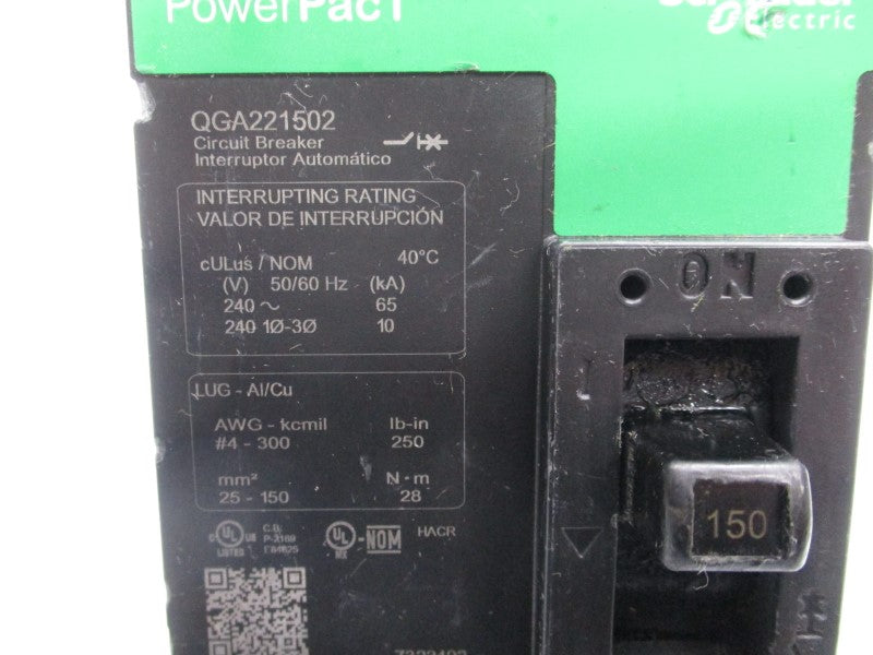 SQUARE D QGA221502 240V 150A (GREEN) (AS PICTURED) NSNP