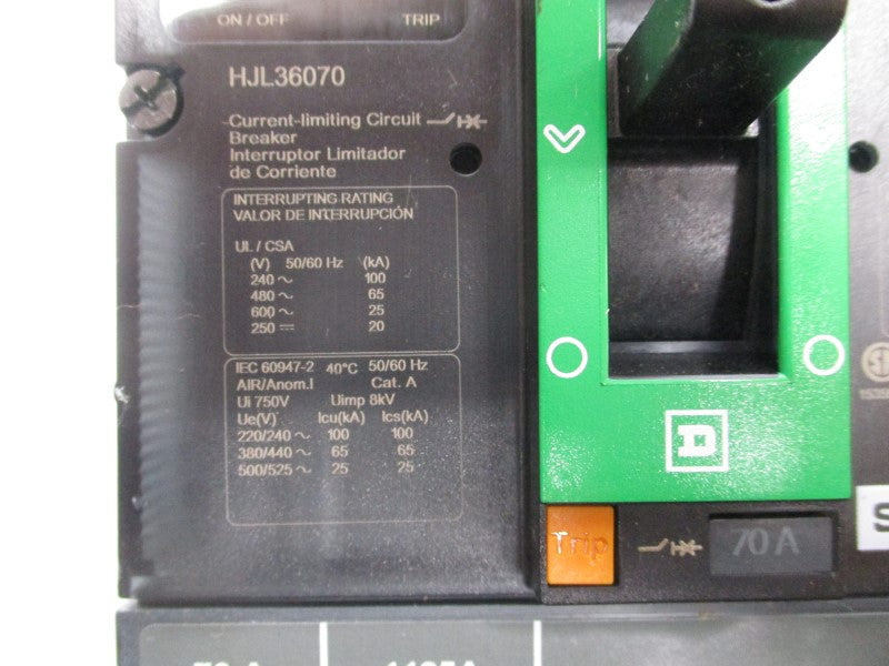 SQUARE D HJL36070 600V 70A (GREEN) NSNP