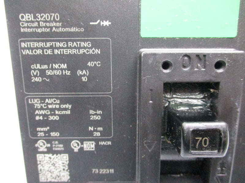 SQUARE D QBL32070 240V 70A (GREEN) NSNP