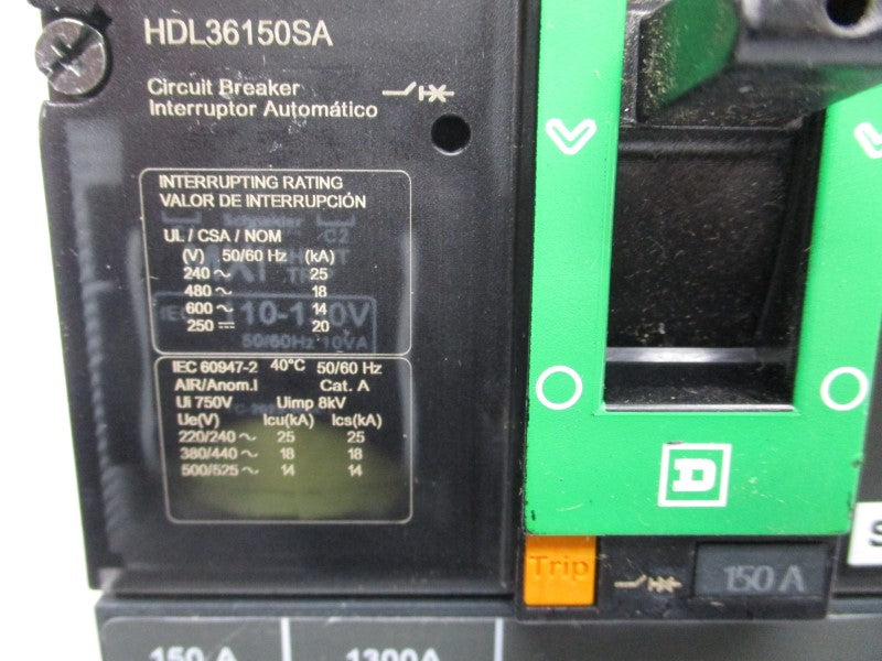 SQUARE D HDL36150SA 600V 150A (GREEN) NSNP