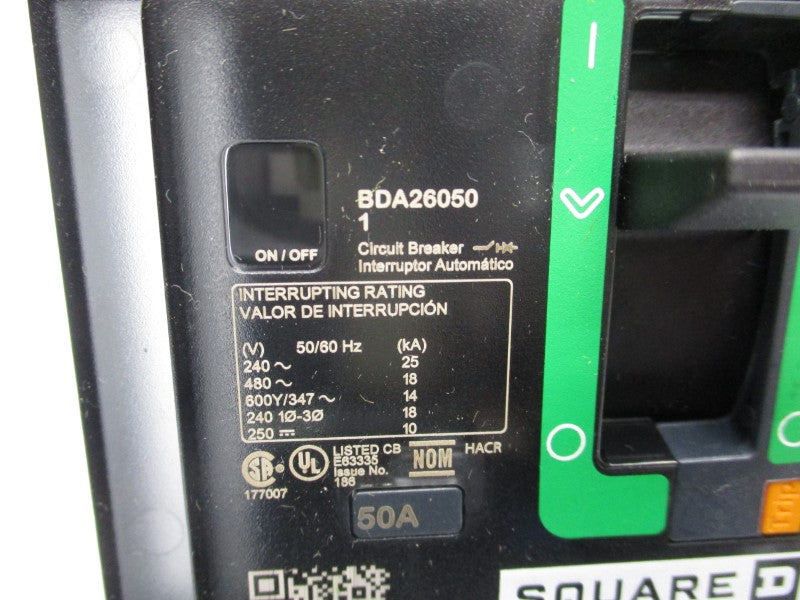 SQUARE D BDA260501 480V 50A (GREEN) NSNP