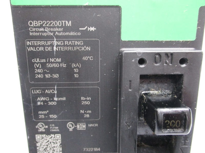 SQUARE D QBP22200TM 240V 200A (GREEN) (CHIPPED) NSNP