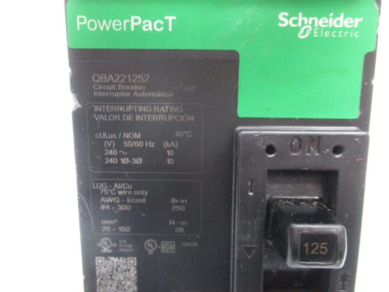 SQUARE D QBA221252 240V 125A (GREEN) (AS PICTURED) NSNP