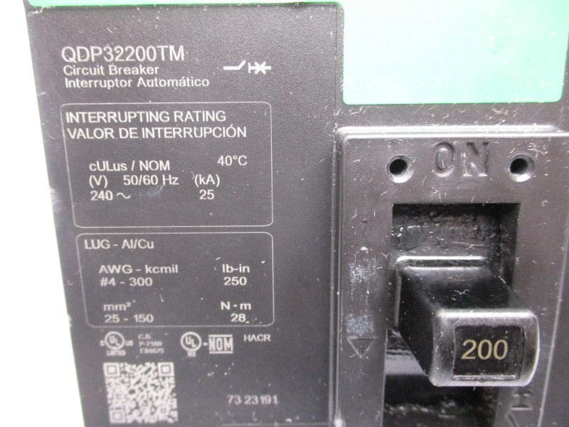 SQUARE D QDP32200TM 240V 200A (GREEN) (CHIPPED) NSNP