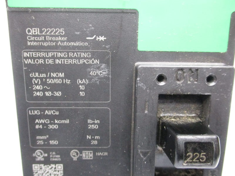 SQUARE D QBL22225 240V 225A (GREEN) NSNP