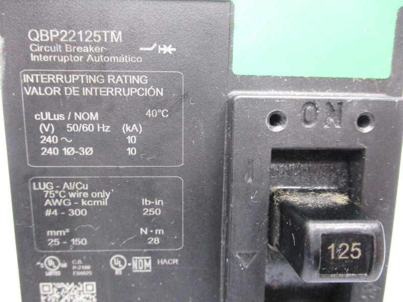 SQUARE D QBP22125TM 240V 125A (GREEN) (CHIPPED) NSNP