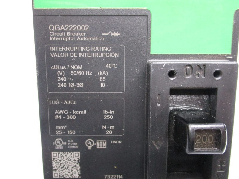 SQUARE D QGA222002 240V 200A (GREEN) NSNP
