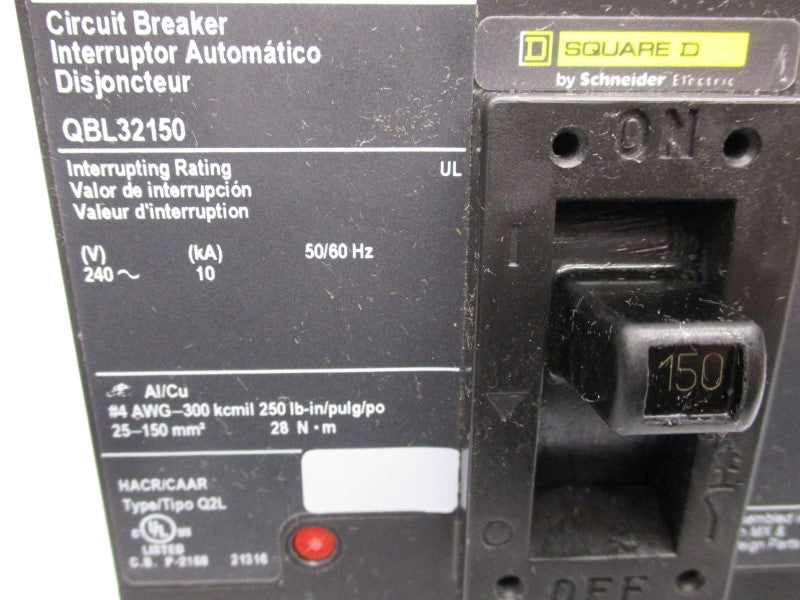SQUARE D QBL32150 240V 150A (CHIPPED) UNMP