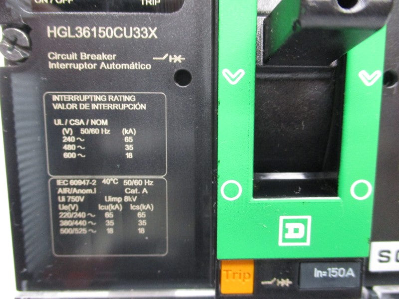 SQUARE D HGL36150CU33X 600V 150A (GREEN) NSNP