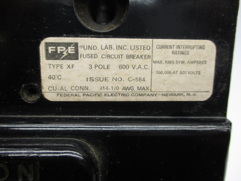 FPE XF390 600VAC 90A UNMP