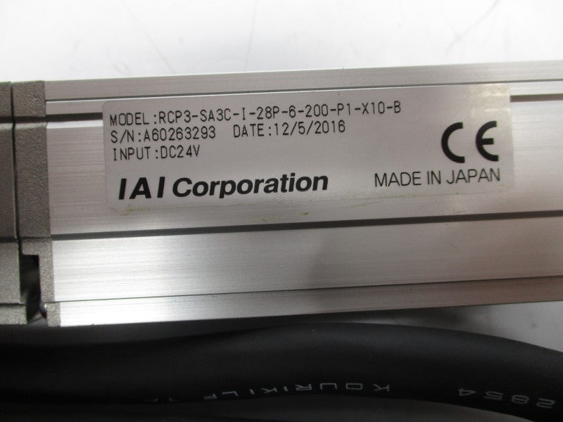 IAI CORPORATION RCP3-SA3C-I-28P-6-200-P1-X10-B 24VDC NSNP