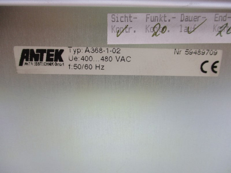 ANTEK A368-1-02 59489709 400-480VAC NSNP