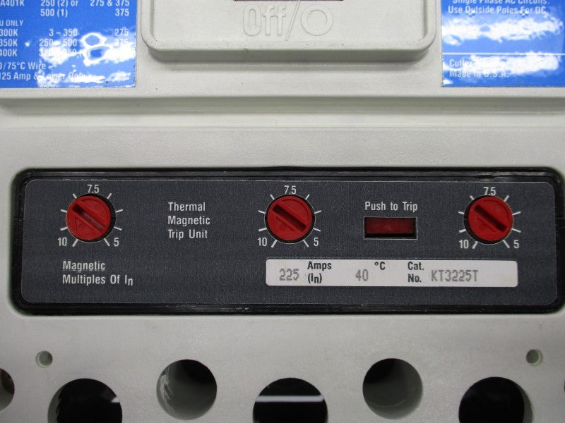 CUTLER HAMMER HKD3225A06U18 SER. C 600VAC 225A NSMP