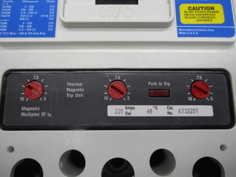 WESTINGHOUSE HKD3225A06U18 SER. C 600VAC 225A NSMP