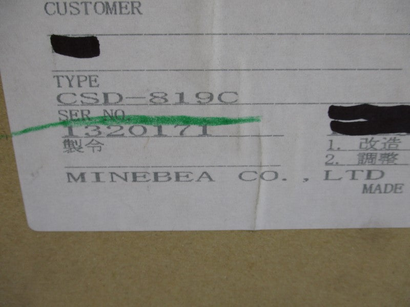 MINEBEA CSD-819C 120-240VAC NSMP