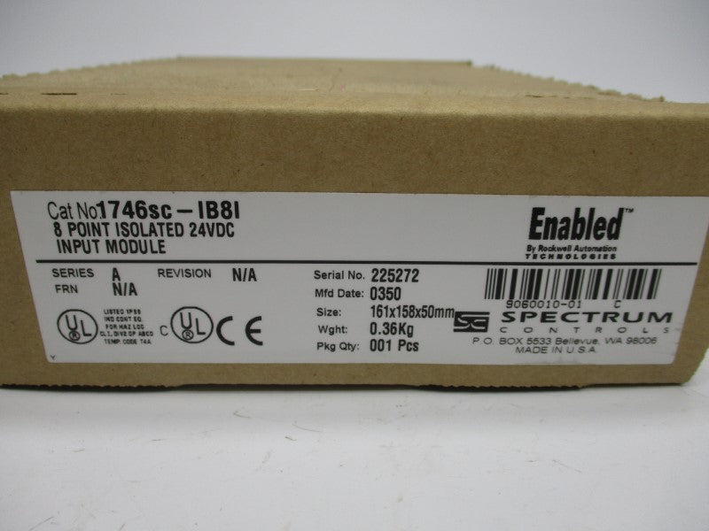 SPECTRUM CONTROLS 1746SC-IB8I SER. A  24VDC DATE: 0350 NSFS
