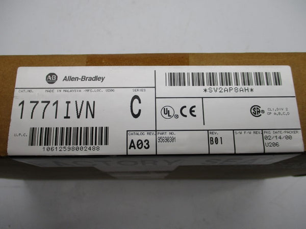 ALLEN BRADLEY 1771-IVN SER. C REV. B01 DATE: 2000 NSFS