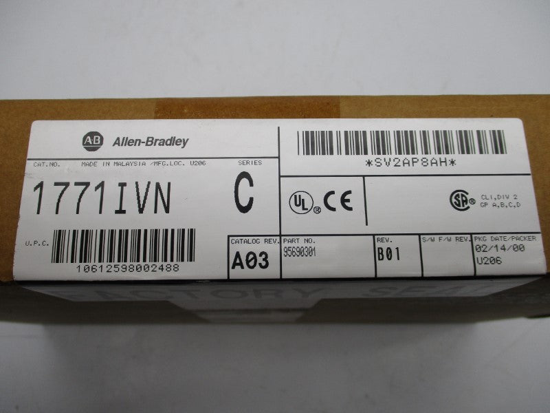 ALLEN BRADLEY 1771-IVN SER. C REV. B01 DATE: 2000 NSFS