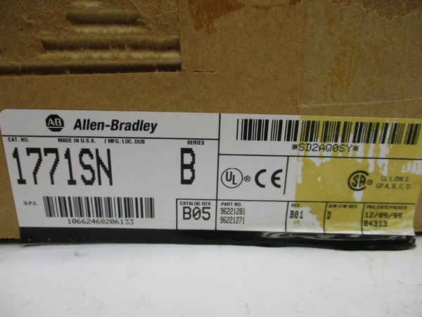 ALLEN BRADLEY 1771-SN SER. B REV. B05 F/W D 5VDC 1.2A NSMP