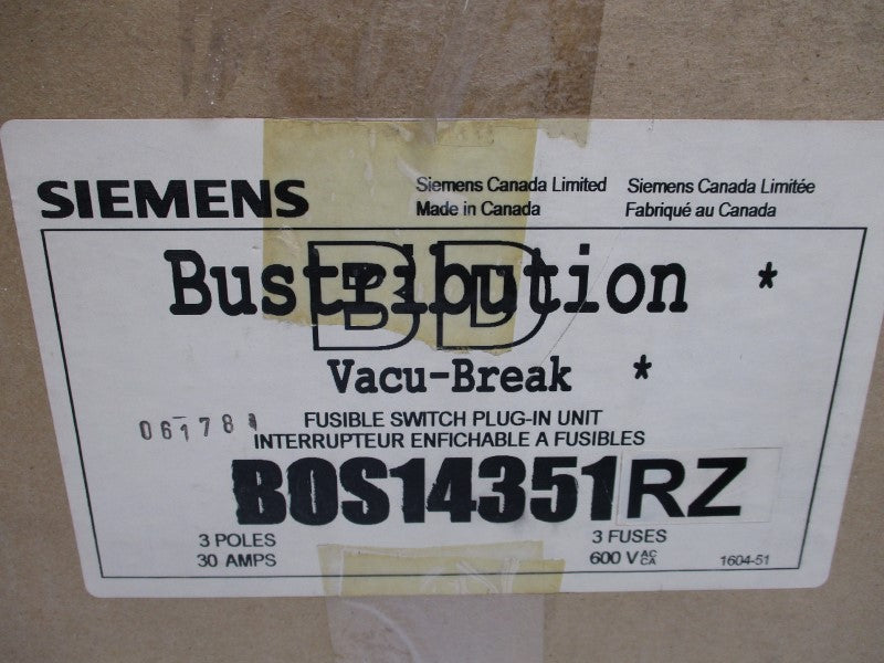 BUSTRIBUTION BOS14351RZ 600VAC 30A NSMP