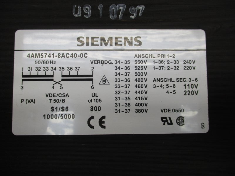 SIEMENS 4AM5741-8AC40-0C 550V NSNP