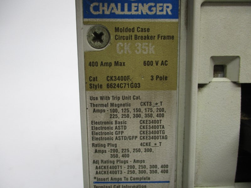CHALLENGER CK3350 600VAC 350A UNMP