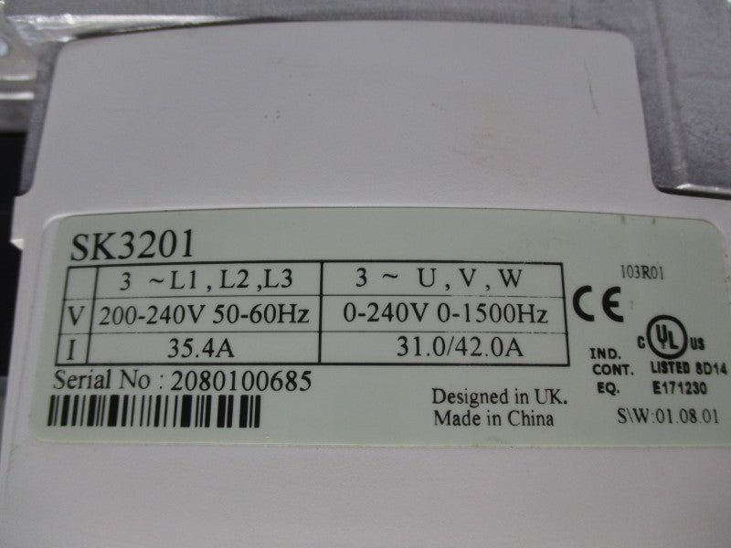 EMERSON SK3201 200-240V 35.4A (AS PICTURED) NSNP