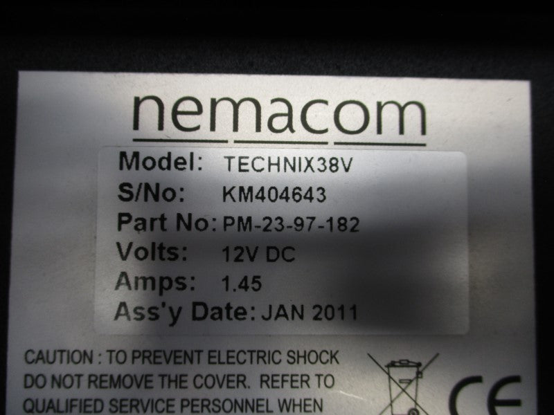 NEMACOM TECHNIX38V PM-23-97-182 12VDC 1.45A (AS PICTURED) UNMP