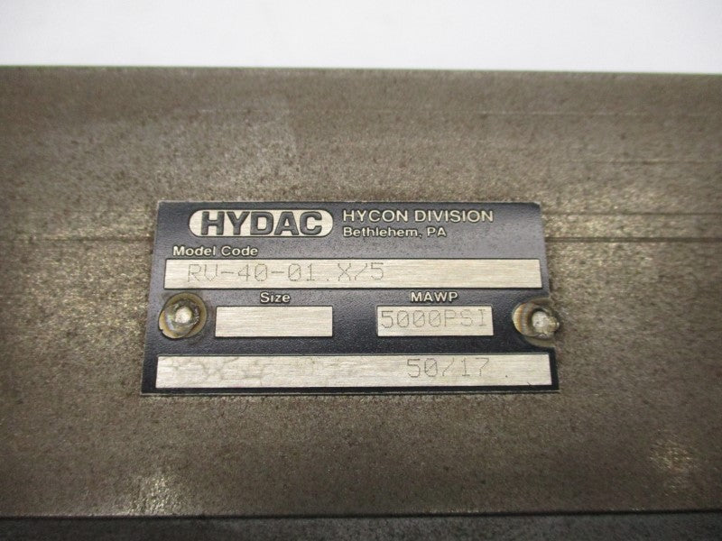HYDAC RV-40-01.X/5 NSNP