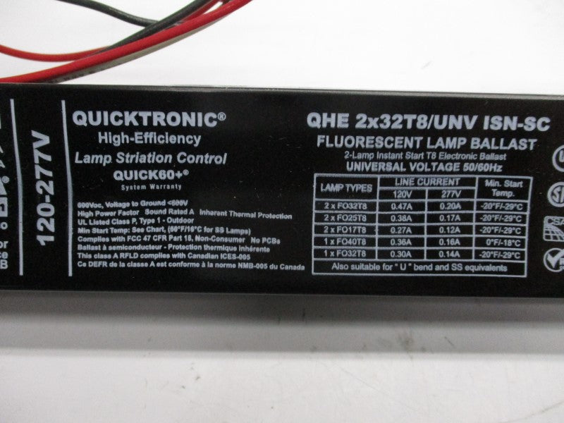 SYLVANIA QHE2X32T8/UNVISN-SC 120-277V 0.47A NSNP