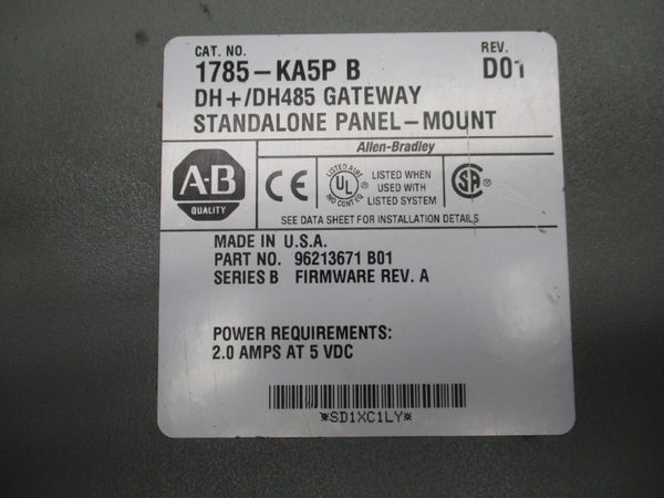 ALLEN BRADLEY 1785-KA5P SER. B F/W: A REV. D01 5VDC 2A UNMP