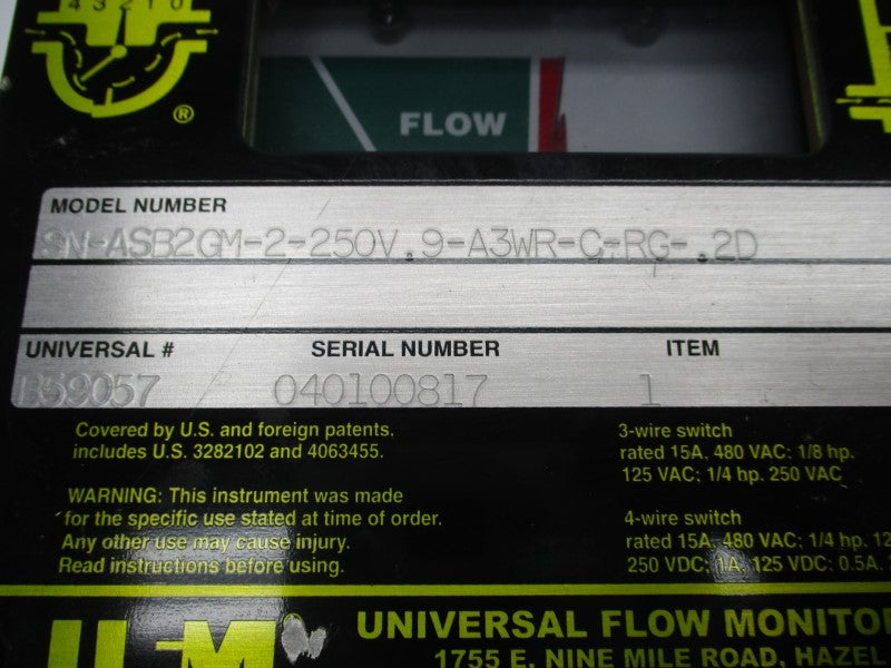 UFM SN-ASB2GM-2-250V.9-A3WR-C-RG-.2D 480VAC 15A NSNP