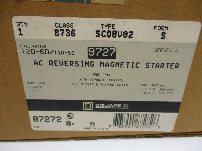 SQUARE D 8736SCO8V02 SER. A 110-120V NSMP