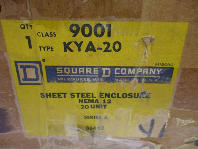 SQUARE D 9001KYA-20 SER. A 600VAC NSMP