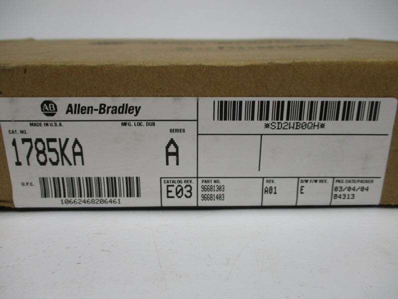 ALLEN BRADLEY 1785-KA SER. A REV. E03 F/W E DATE: 2004 NSFS