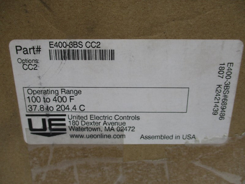 UNITED ELECTRIC E400-3BS 340916-2 NSMP