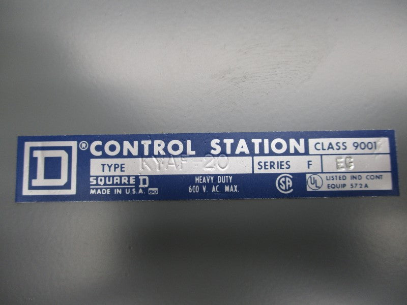 SQUARE D 9001KYAF-20 SER. F 600VAC NSMP